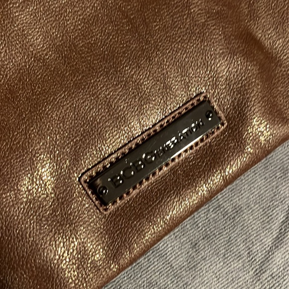 NWOT BCBGeneration Shimmer Brown Clutch Foldover - Picture 4 of 7